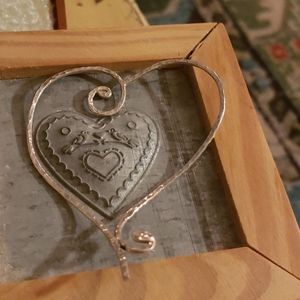 Large Hand Hammered Sterling Silver Heart Pendant